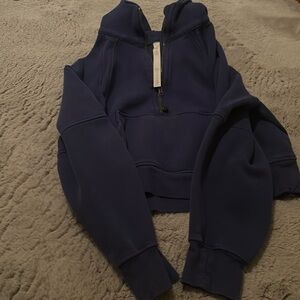 lululemon dark purple scuba half zip up! Size Xs/s